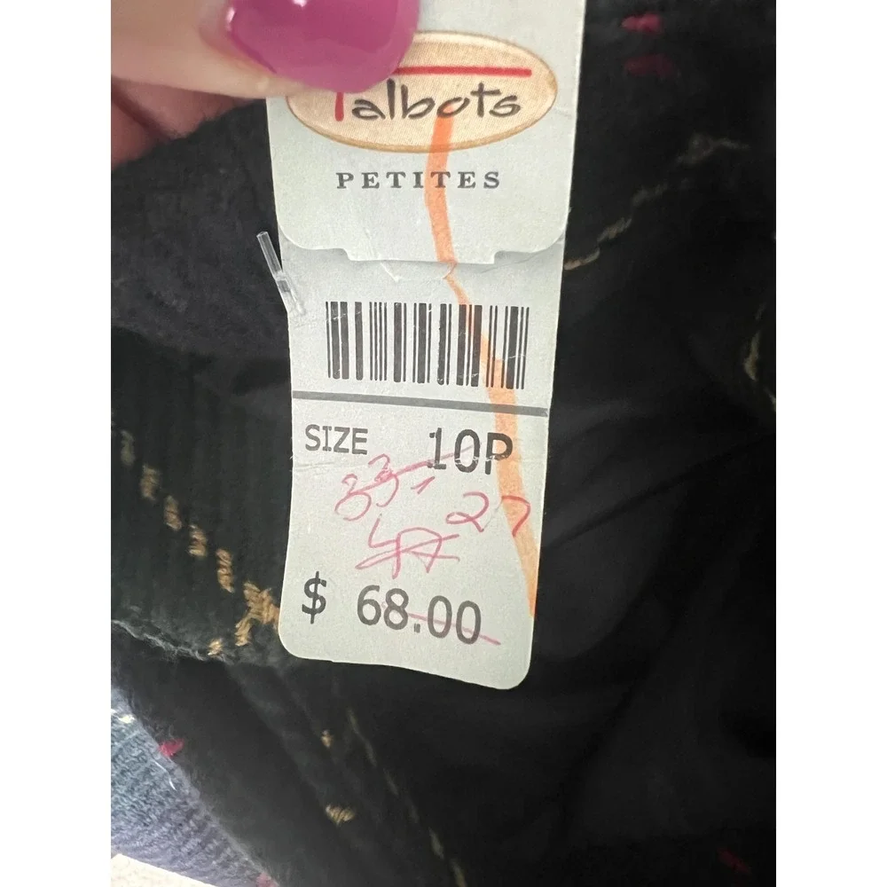 Vintage Talbots Womens Skirt Tartan Plaid‎ 100% Wool Pencil Size 10P NEW
